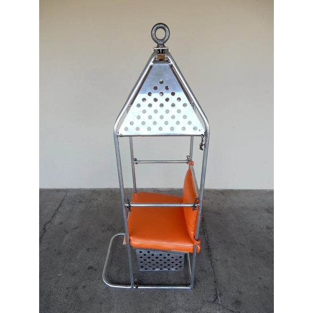 Metal 1950s Industrial Aluminum Crane or Airplane Hoist Canopy Chair For Sale - Image 7 of 13