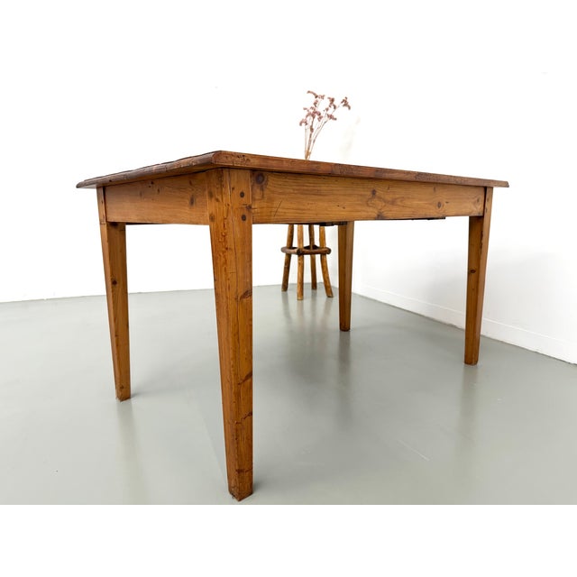 Farmhouse Table in Pine, France, 1950s For Sale - Image 10 of 18