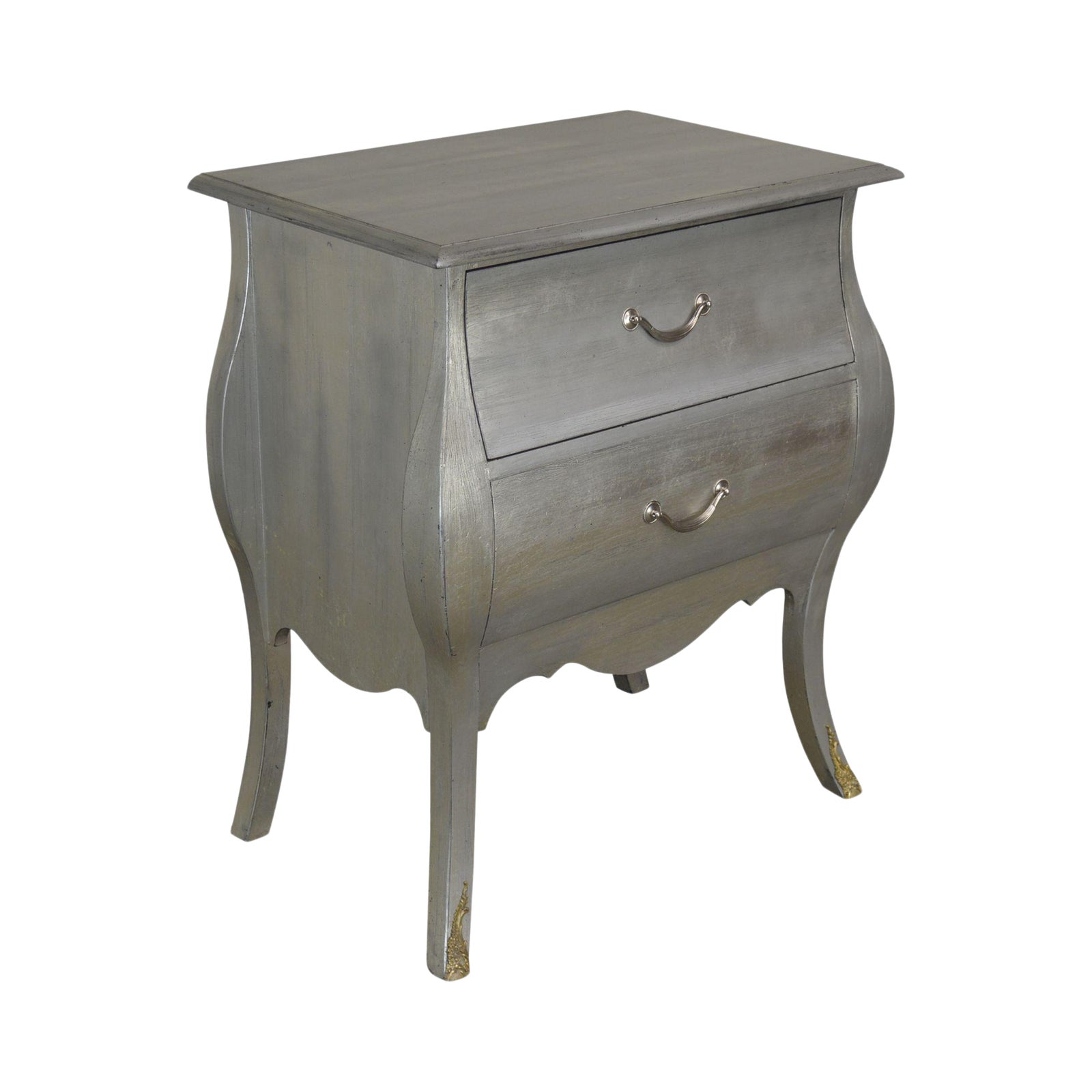 Louis Xv Style Silver Bombe Chest Chairish