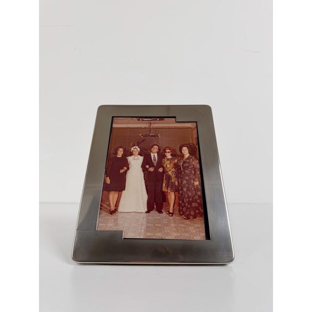 Metal Silver-Plated Picture Frame by Pierre Cardin, France, 1970s For Sale - Image 7 of 14