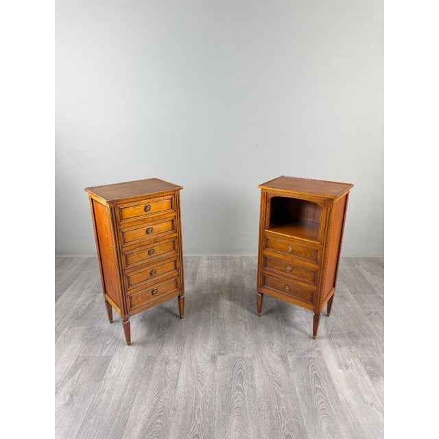 19th Century Louis XVI Chests of Drawers, Set of 2 For Sale - Image 3 of 13