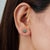 Emerald Minimalist 0.52 CTW Round Emerald Solitaire Studs in 925 Sterling Silver 2 Pieces For Sale - Image 8 of 12
