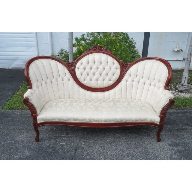 Victorian Style Carved Solid Wood Loveseat Settee Chairish