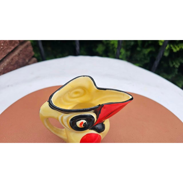 Art Deco ceramic toucan vase by Ditmar Urbach Erphila, dimensions: height 14.7 cm, width 14.5 cm, depth 8.3 cm.