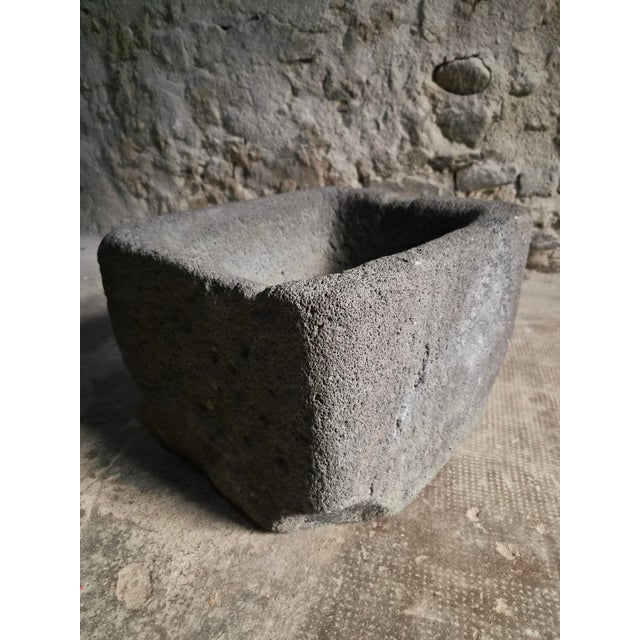 Antique French Volcanic Stone Trough Sink, 1700s For Sale - Image 10 of 18