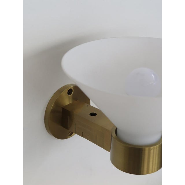 Italian Wall Lamps in Brass and Murano Glass, 1970s, Set of 4 For Sale - Image 16 of 18