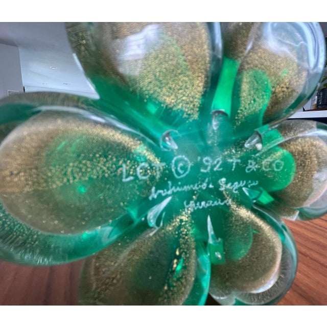 Signed Archimede Seguso for Tiffany Murano Glass Vase for Tiffany & Co., 1992 For Sale - Image 9 of 10