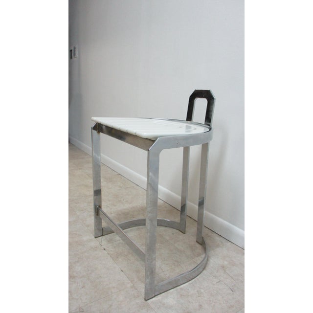 Mid-Century Modern Vintage Design Institute Chrome Counter Bar Stool For Sale - Image 3 of 11