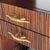 Mid-Century Italian Walnut Vanity Console with Brass Legs and Circular Mirror, 1950s For Sale - Image 10 of 17