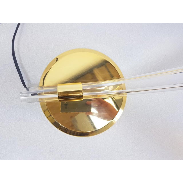 Brass and Acrylic Cobra Desk Lamp from Grupo Mci For Sale - Image 4 of 17