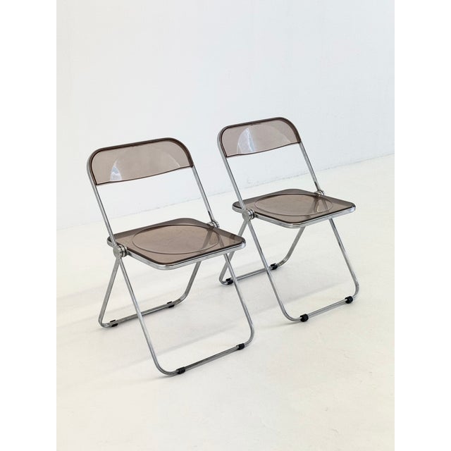 Vintage Plia Folding Chairs by Giancarlo Piretti for Anonima Castelli, 1970s, Set of 2 For Sale - Image 11 of 18