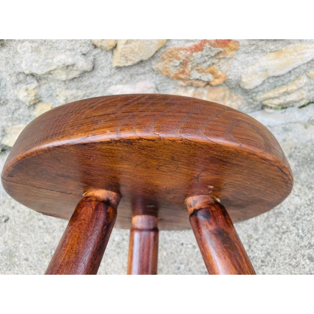 Vintage High Ash Berger Stool attributed to Charlotte Perriand, 1950s For Sale - Image 15 of 18