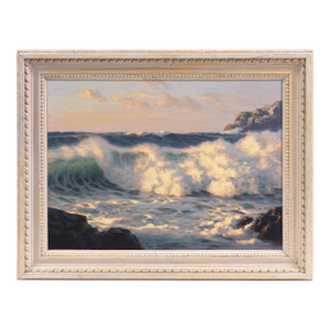 'Coastal Breakers' by Josef Arentz, Mid-Century Oil Seascape, Baltimore Museum of Art, Kennebunkport, Maine