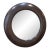 Antique Round Wood Mirror For Sale