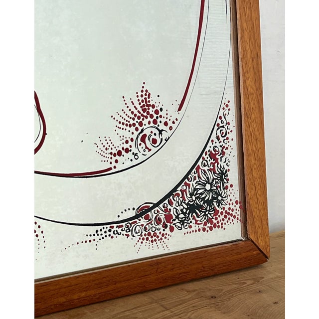 Art Nouveau Mirror with Married Couple Under Tree Motif in the style of Aubrey Beardsley, 1960s For Sale - Image 9 of 14