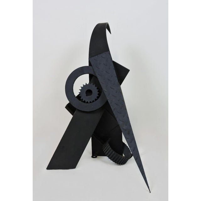 Multi-dimensional industrial style welded and painted steel sculpture "Assemblage III", by Philadelphia based artist David...