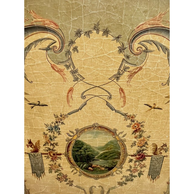 A distinctive vintage decorative wall panel by Jeanne Reed’s of Williamsburg, Virginia, featuring an ornate French Rococo-...