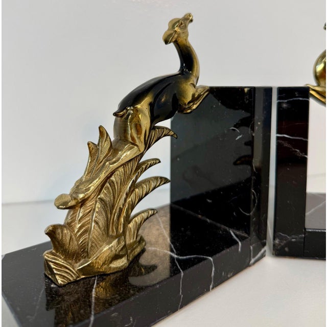 French Art Deco Bookends with Leaping Antelopes by Tedd, 1930s, Set of 2 For Sale - Image 4 of 11