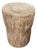 Andrianna Shamaris Hand Carved Teak Wood Side Table or Stool For Sale
