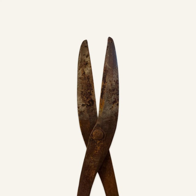 1930s Industrial Sized Mounted Cast Iron Tin Snips For Sale - Image 4 of 5