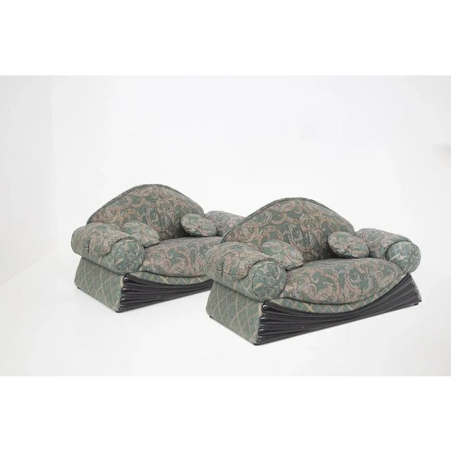 Set of Vintage Arabian Fabric Armchairs, 1970s For Sale - Image 9 of 12