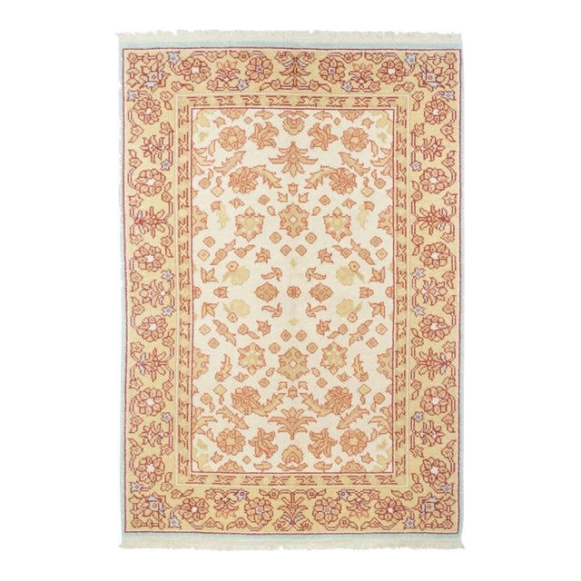 Oushak Rug 4' X 6' For Sale