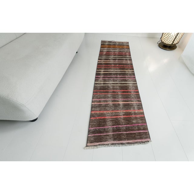 Turkish Anatolian Naturel Antique Kilim Runner For Sale - Image 3 of 10