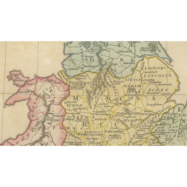 Paper Saxon England Map by Wilkinson, London, 1817 For Sale - Image 7 of 11