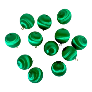 1970s Vintage Boho Chic Silk Wrapped Christmas Ornaments - Set of 12, Green-Gold.