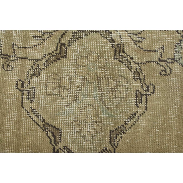 1980s Tabriz Rug 9’8” X 12’7” Beige Wool Vintage Distressed Hand-Knotted Carpet For Sale - Image 5 of 15