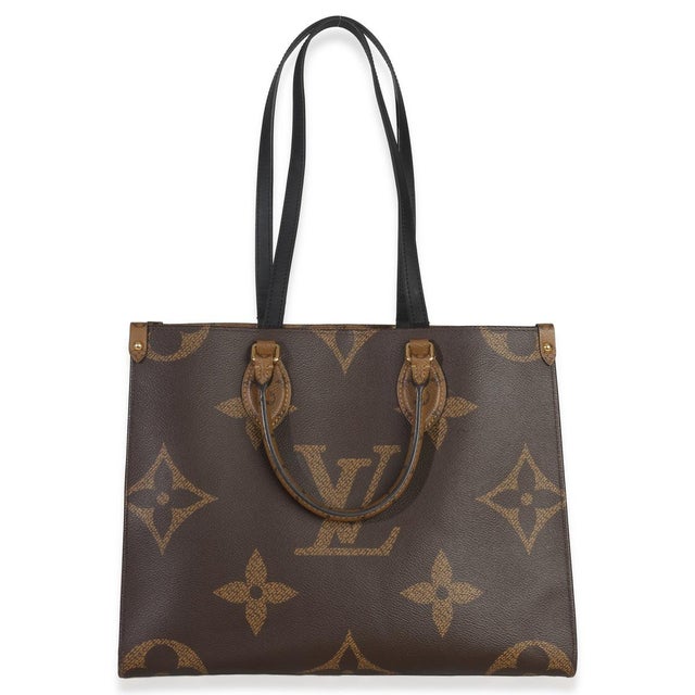 Brown Reverse Monogram Giant Canvas Onthego MM For Sale - Image 8 of 9