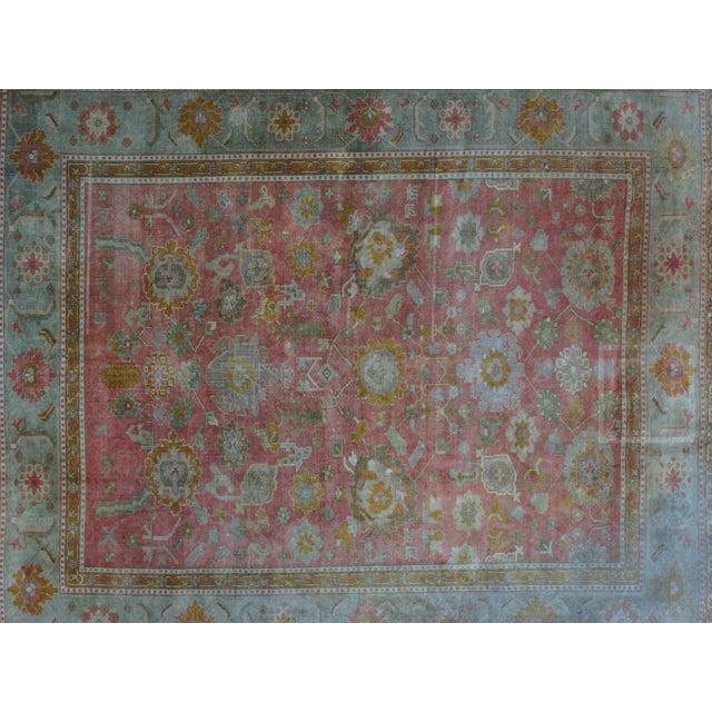 Oushak Rug - 8'3" X 9'8" For Sale - Image 4 of 9