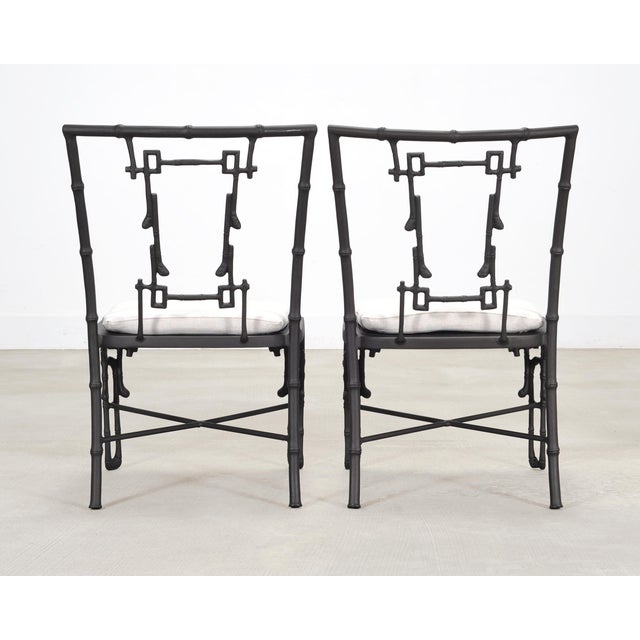 Set of Six Michael Taylor Bronzed Bamboo Garden Dining Chairs For Sale - Image 18 of 18