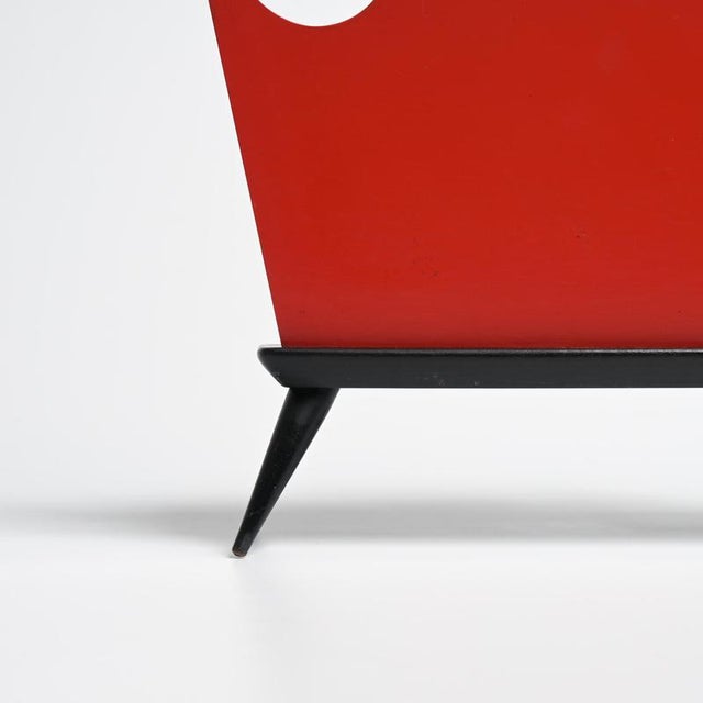 Vintage Magazine Rack by Bois Manu, 1950s For Sale - Image 13 of 18