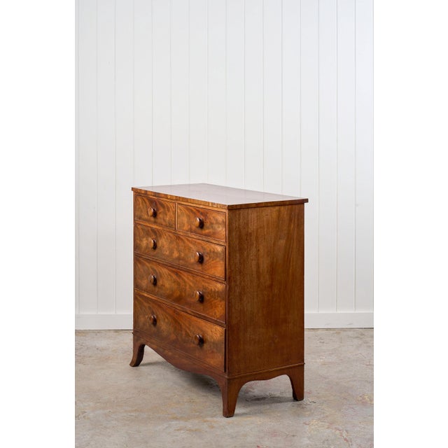 Wood Early 19th Century Flame Mahogany With Original Knobs (C. 1825) For Sale - Image 7 of 13
