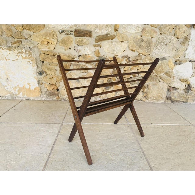 Mid-Century Folding Magazine Rack attributed to Cees Braakman, 1960s For Sale - Image 10 of 18