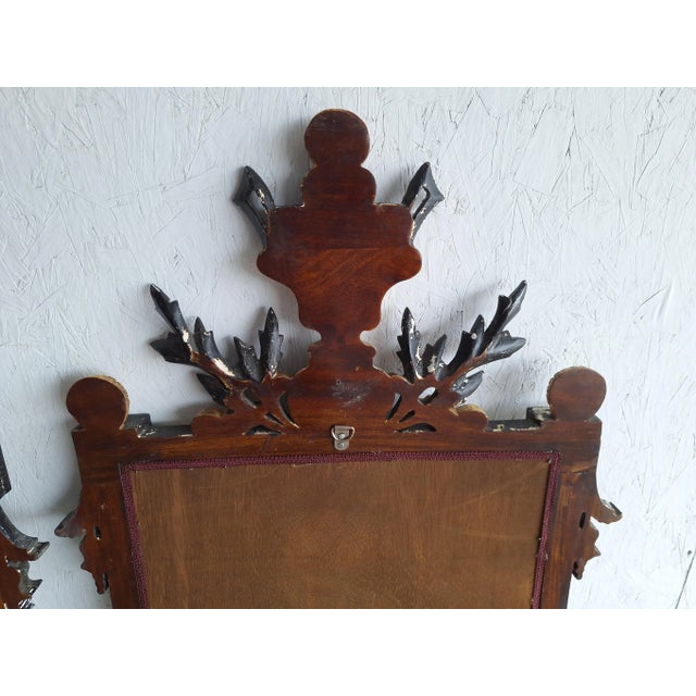 Black Antique P. Of Neoclassical Gesso, Enamel and Gild Mirrors For Sale - Image 8 of 13