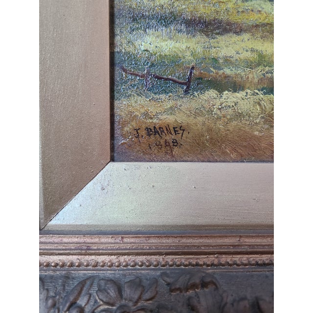 Antique Victorian Oil Painting English Landscape in Cumberland For Sale - Image 9 of 16