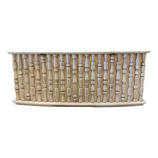 Revelation Modern White Washed Spindle Cabinet For Sale