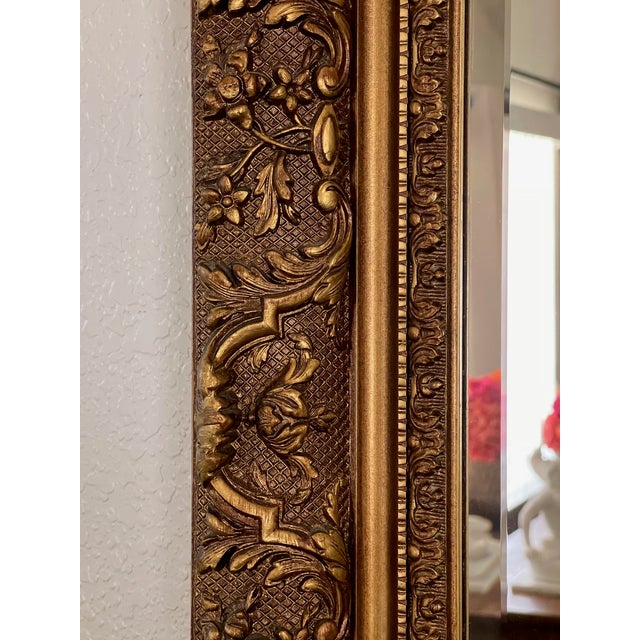 Mid Century Bella French Ornate Giltwood Beveled Wall Mirror For Sale - Image 13 of 18