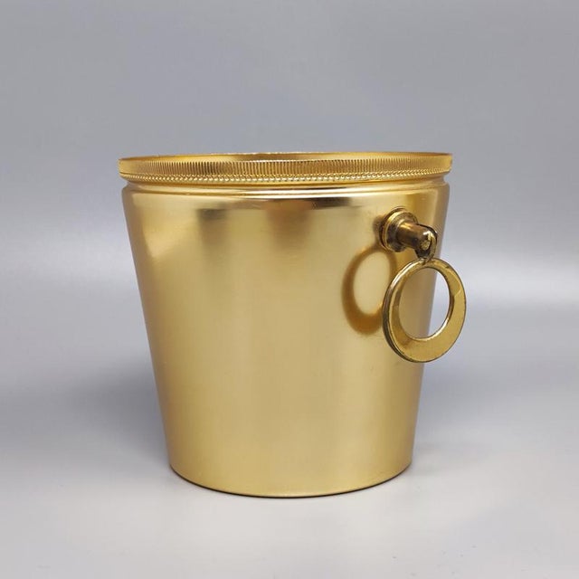 Metal Cocktail Shaker with Ice Bucket in Aluminium, Italy, 1960s, Set of 2 For Sale - Image 7 of 8