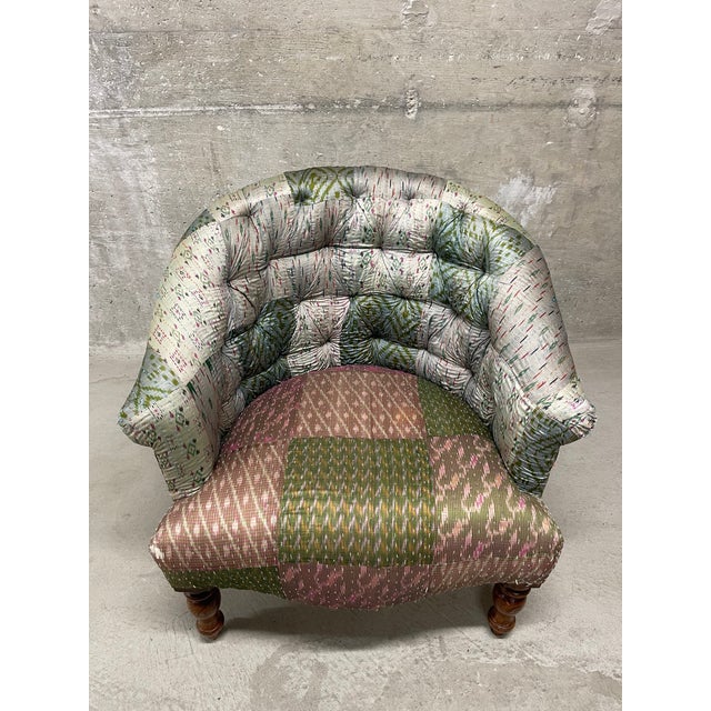 Traditional Tufted Tub Chair For Sale - Image 11 of 13