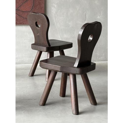 Brutalist Pine Chairs, Set of 4 For Sale - Image 3 of 7