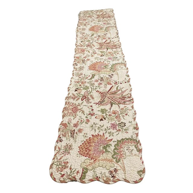 Gorgeous custom table runner in luxurious fabric from Pierre Frey. The Marquis de Seignelay fabric is a reproduction of a...