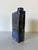 Blue 1989 Vintage Blue Glazed Geometric Bottle-Shaped Studio Pottery Vase, Signed For Sale - Image 8 of 12