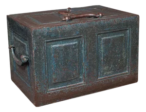 Antique Goldsmith’s Strong Box, English, Heavy Cast Iron Locking Safe, Victorian