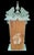 ​Vintage Repurposed Architectural Clock Case Pale Seafoam Blue Curiosity Trinket Cabinet Wall Shelf For Sale - Image 12 of 12