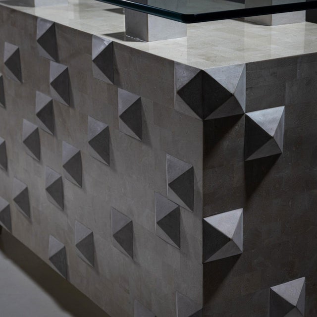 Modern 21st Century Modern Console Table in Scagliola Technique For Sale - Image 3 of 7