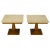 Brown Spanish Revival Maple and Portuguese Travertine Side Tables - a Pair For Sale - Image 8 of 8