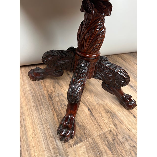 Antique Federal Period Mahogany Three Drawer Stand With Embossed Brass Pulls C. 1820 For Sale - Image 11 of 11